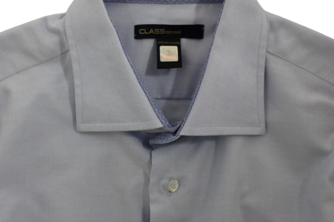 Chemise en coton bleu clair de Cavalli