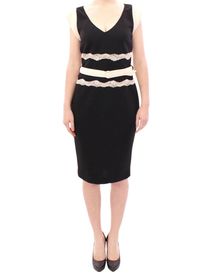 Robe fourreau en dentelle noire de Cavalli