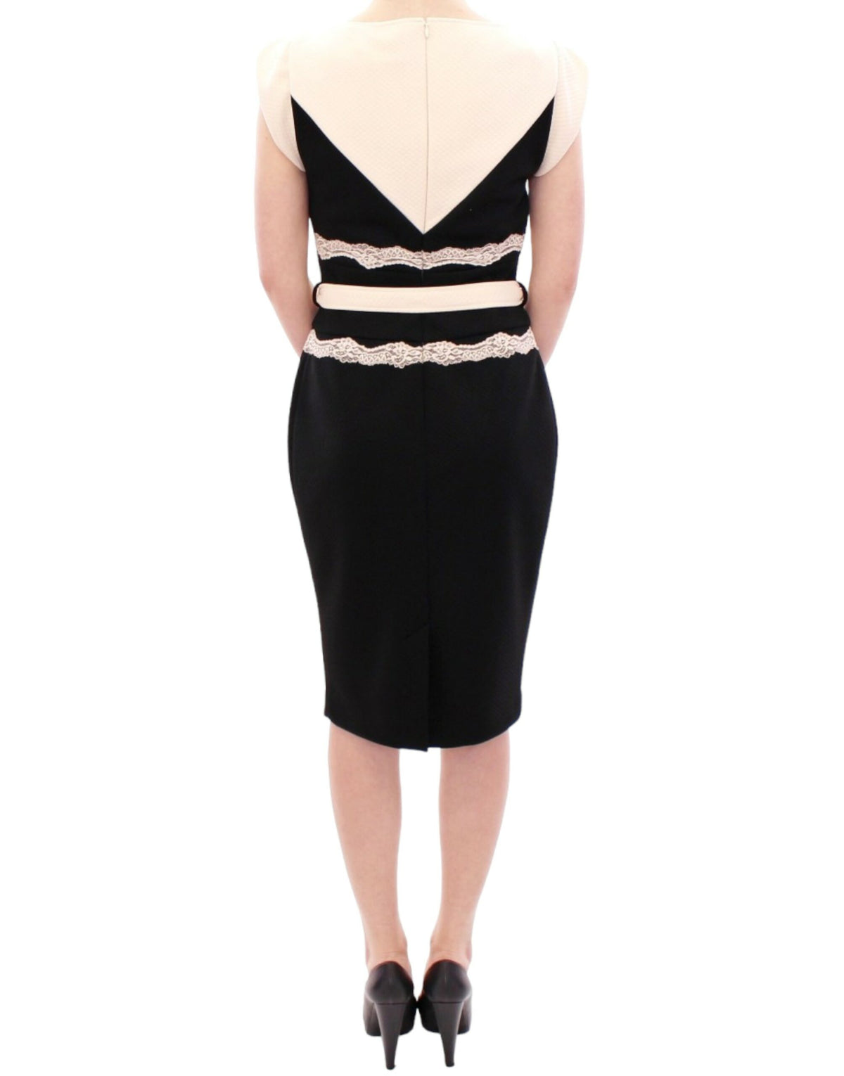 Robe fourreau en dentelle noire de Cavalli