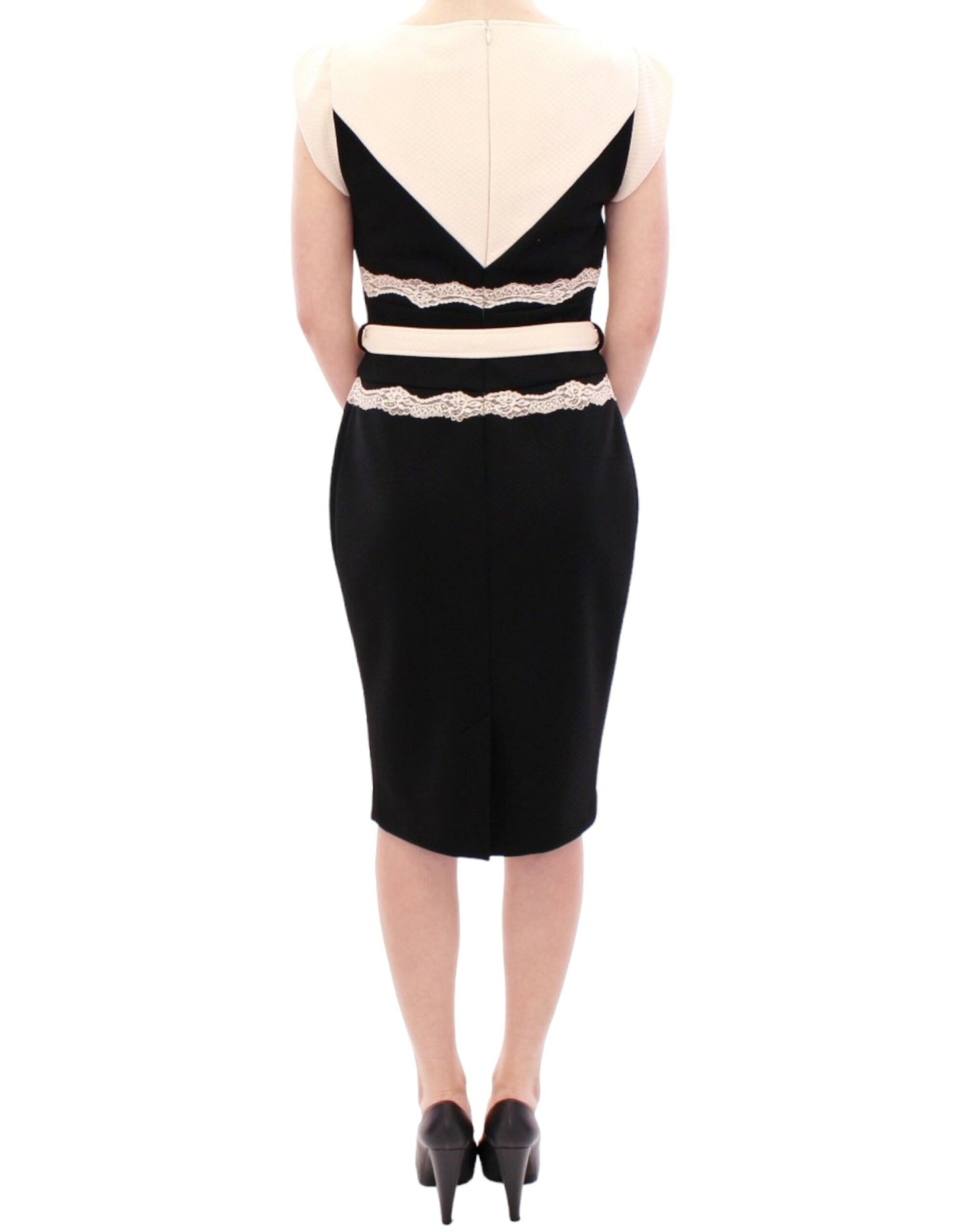 Robe fourreau en dentelle noire de Cavalli