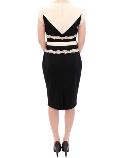 Robe fourreau en dentelle noire de Cavalli