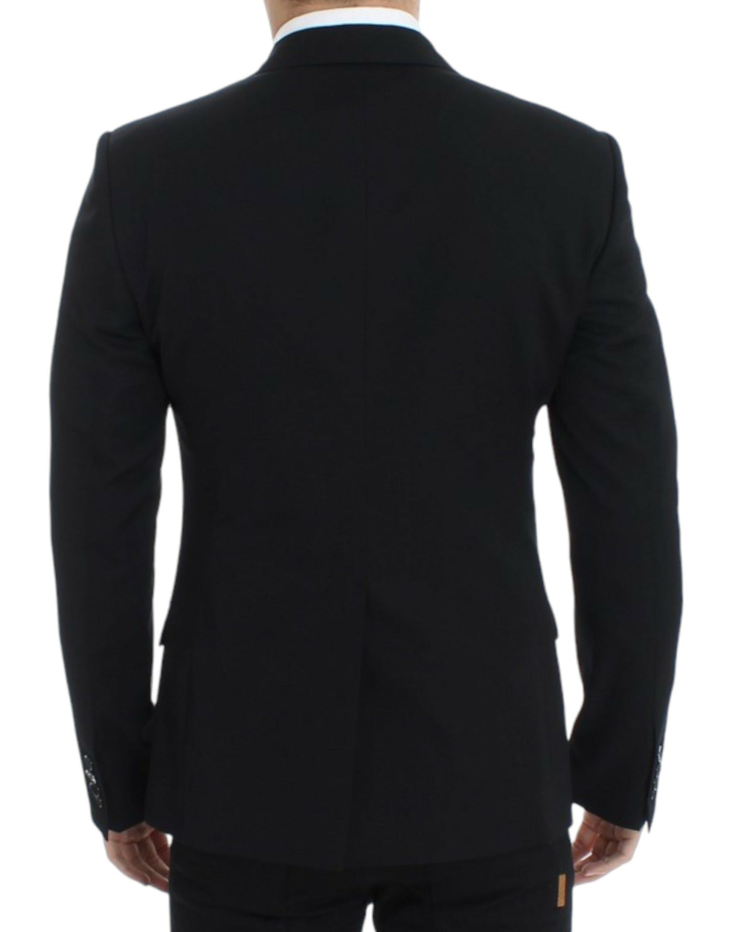 Dolce &amp; Gabbana Blazer noir en laine, coupe ajustée