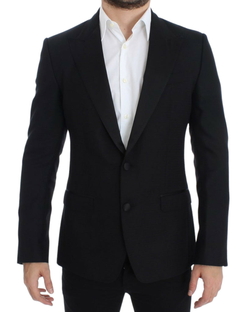 Dolce &amp; Gabbana Blazer SICILIA en laine et soie noire