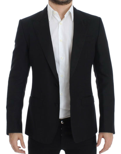 Dolce &amp; Gabbana Blazer SICILIA en laine et soie noire