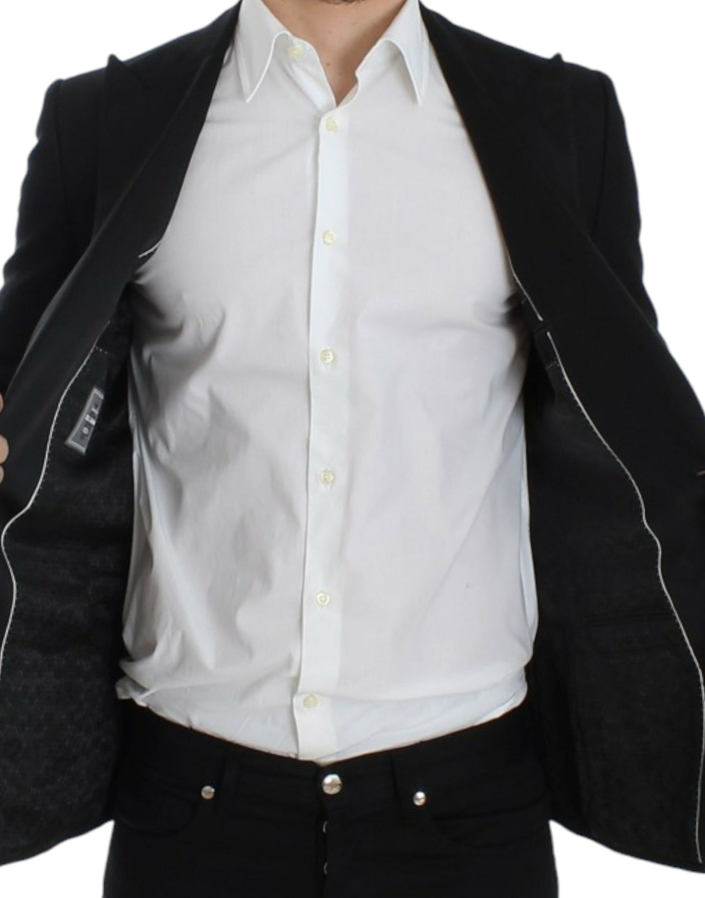 Dolce &amp; Gabbana Blazer SICILIA en laine et soie noire