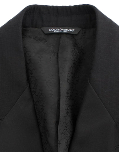 Dolce &amp; Gabbana Blazer SICILIA en laine et soie noire