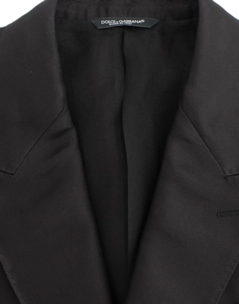 Dolce &amp; Gabbana zwarte, strakvallende blazer van zijde