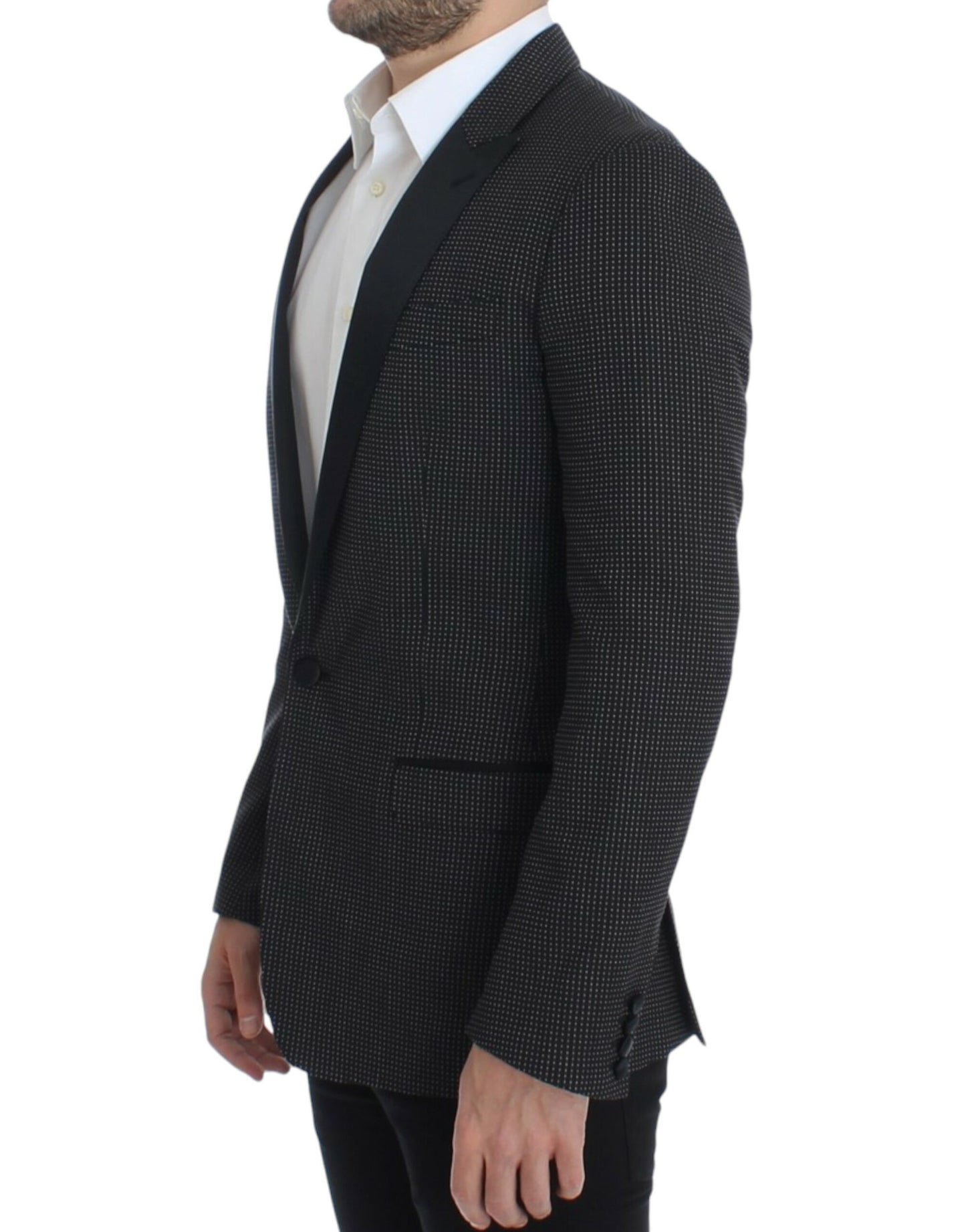Dolce &amp; Gabbana Blazer MARTINI noir en laine, coupe ajustée