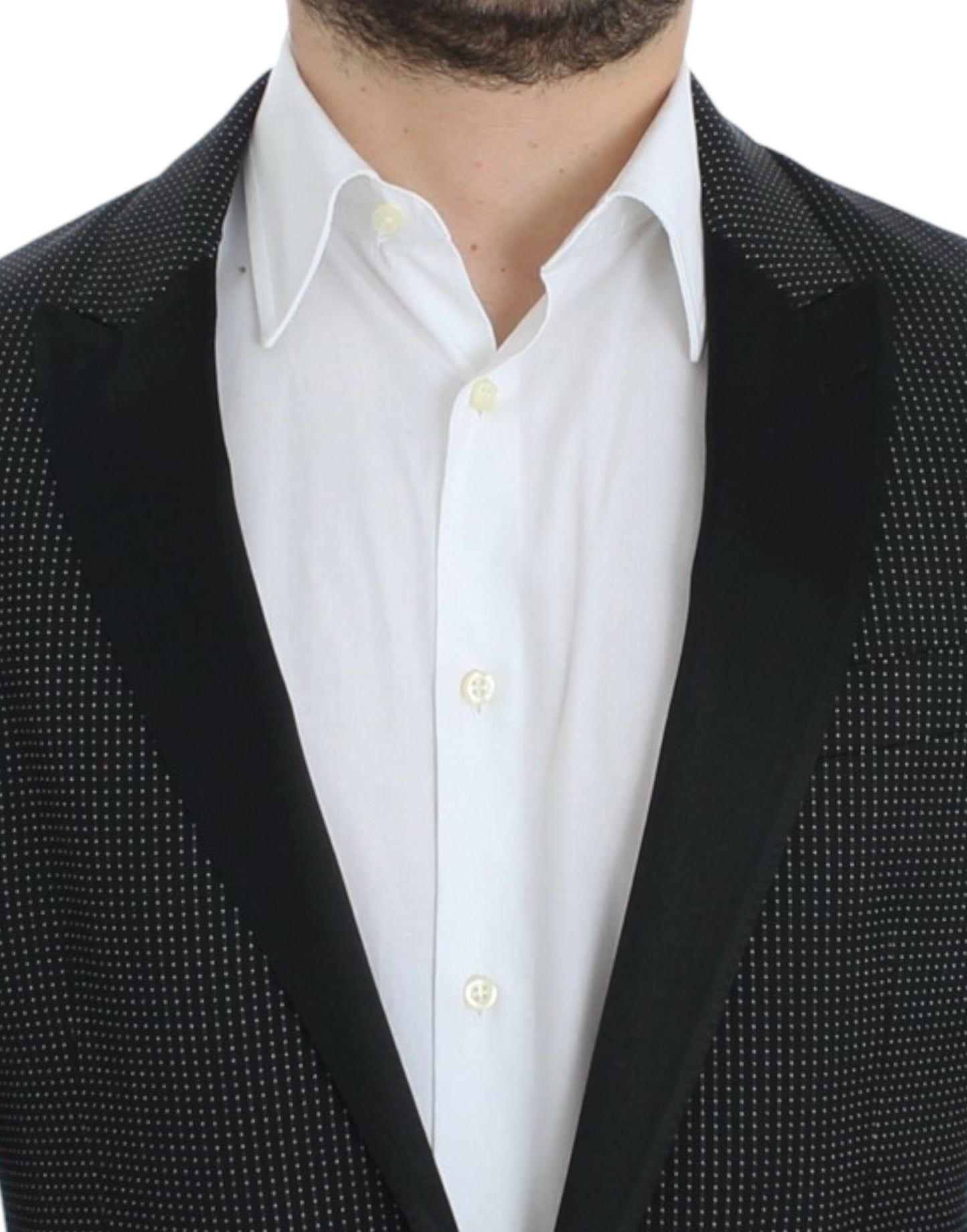 Dolce &amp; Gabbana Blazer MARTINI noir en laine, coupe ajustée