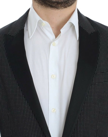 Dolce &amp; Gabbana Blazer MARTINI noir en laine, coupe ajustée