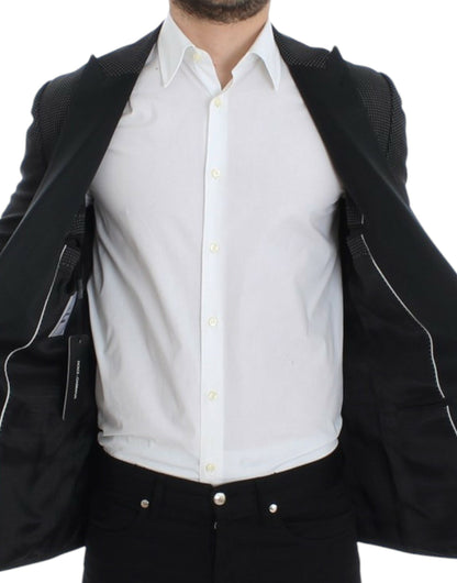 Dolce &amp; Gabbana Blazer MARTINI noir en laine, coupe ajustée