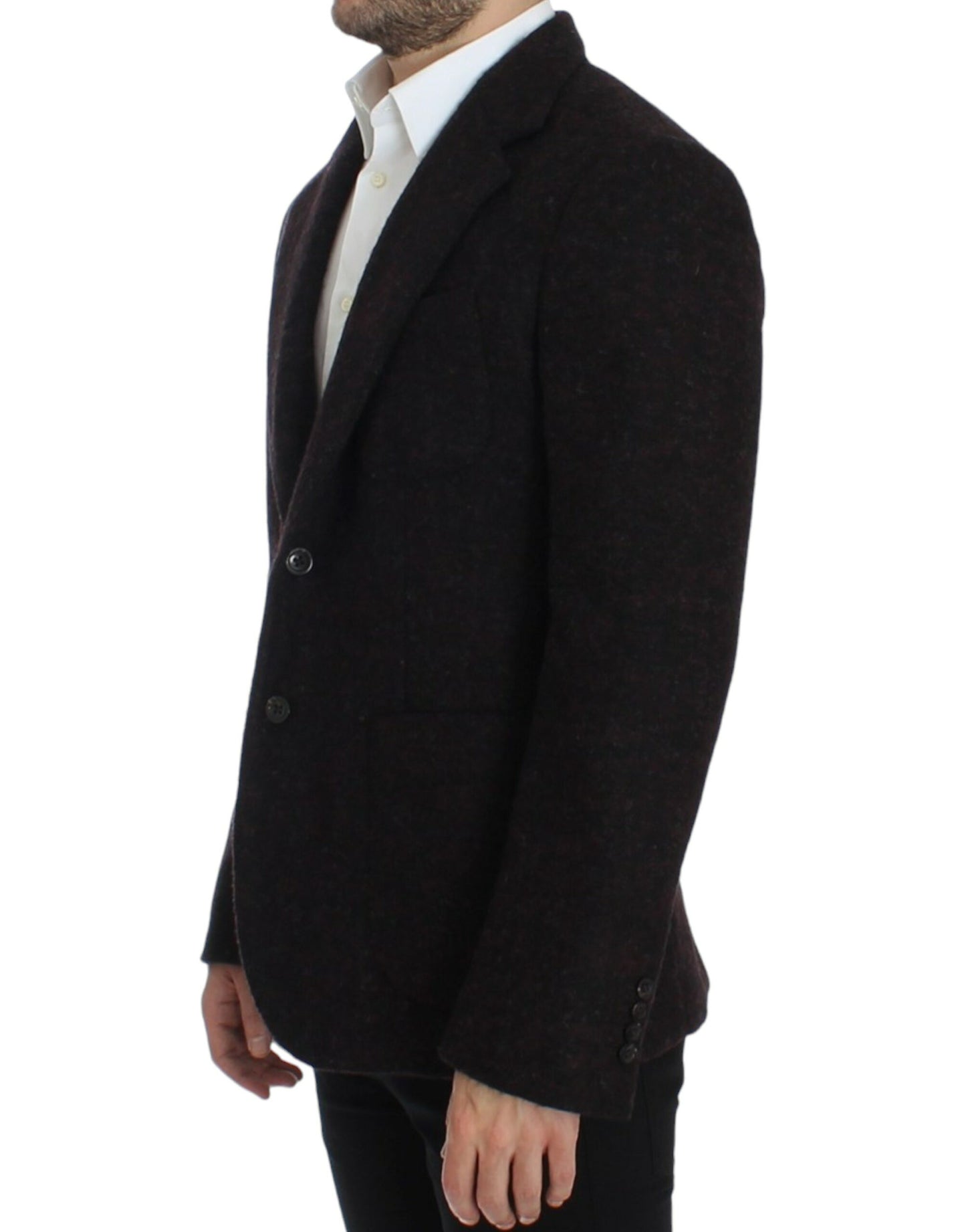Dolce &amp; Gabbana, blazer bordeaux en alpaga à deux boutons