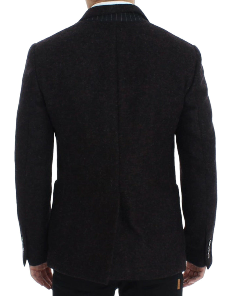 Dolce &amp; Gabbana, blazer bordeaux en alpaga à deux boutons