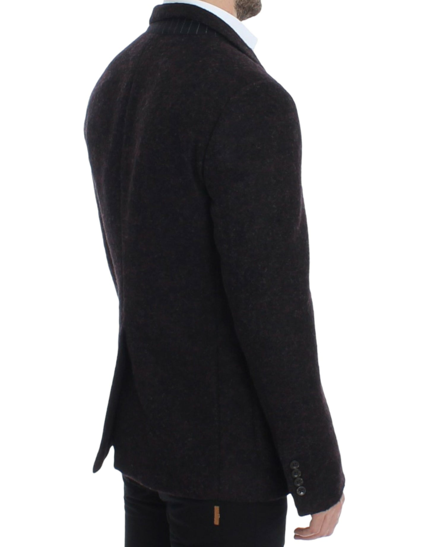 Dolce &amp; Gabbana, blazer bordeaux en alpaga à deux boutons
