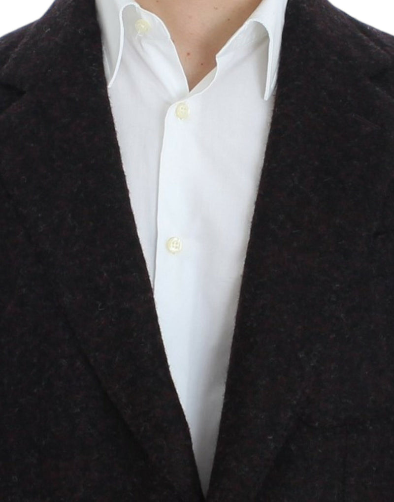 Dolce &amp; Gabbana, blazer bordeaux en alpaga à deux boutons