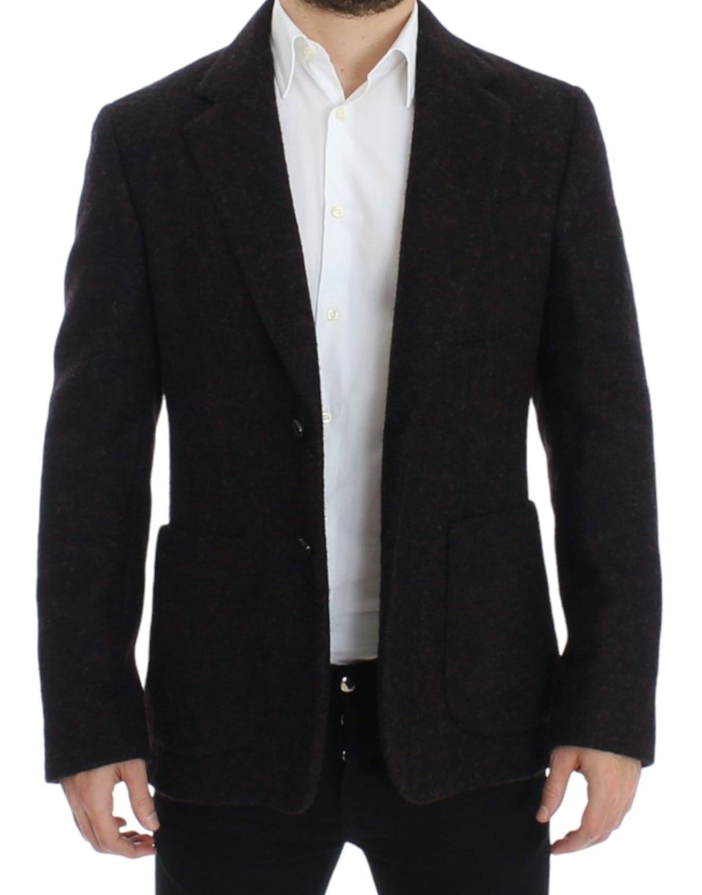 Dolce &amp; Gabbana, blazer bordeaux en alpaga à deux boutons