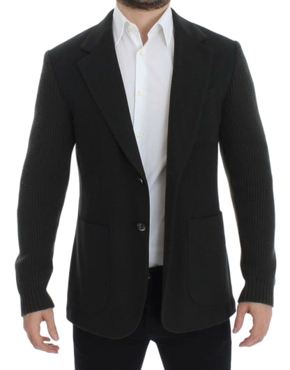 Dolce &amp; Gabbana, blazer vert en cachemire à deux boutons