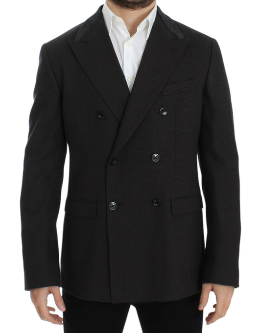 Dolce & Gabbana Blazer slim en laine marron