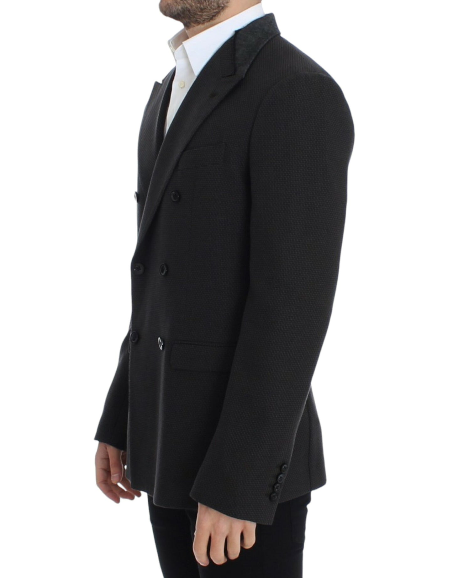 Dolce & Gabbana Blazer slim en laine marron