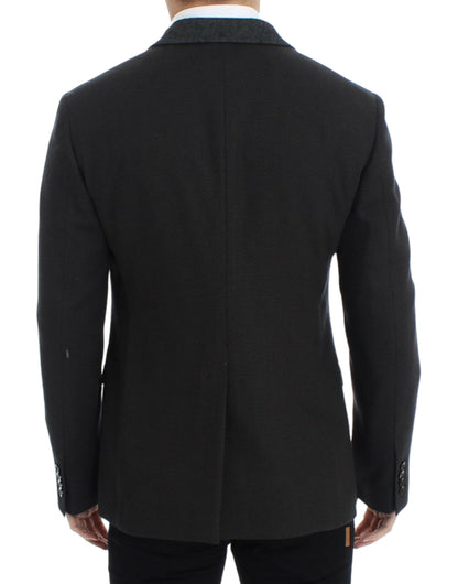 Dolce & Gabbana Blazer slim en laine marron