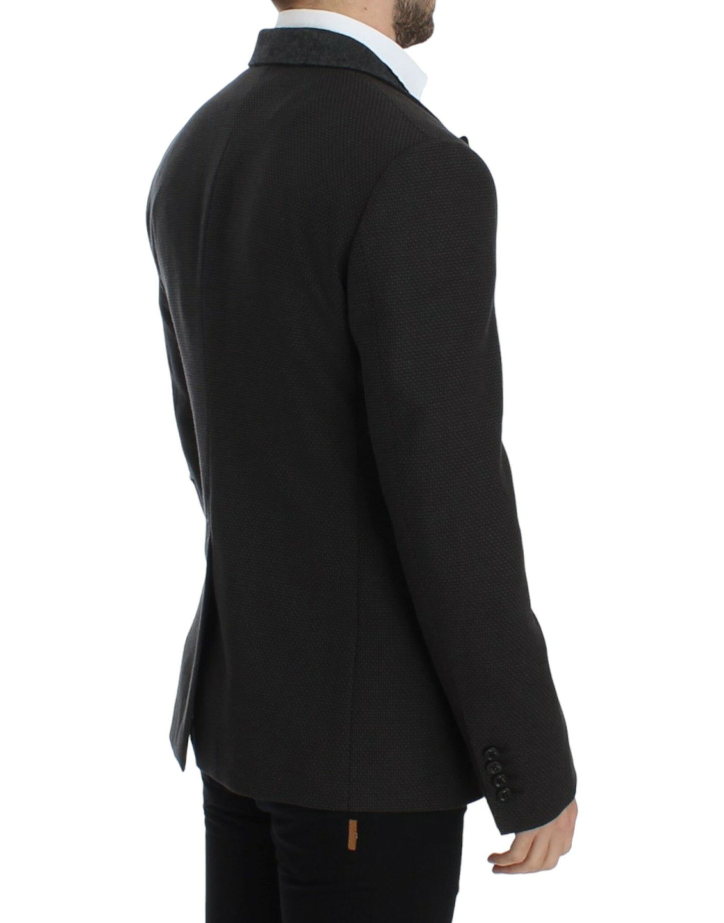 Dolce & Gabbana Blazer slim en laine marron