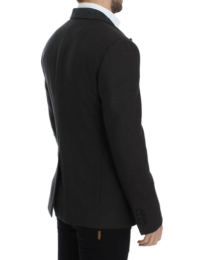 Dolce & Gabbana Blazer slim en laine marron