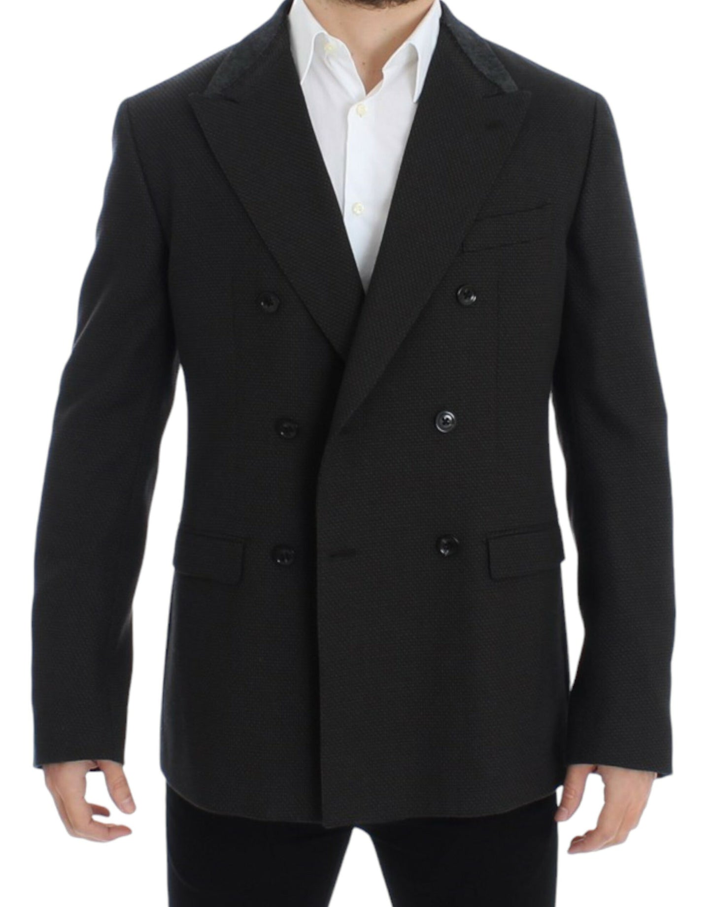 Dolce & Gabbana Blazer slim en laine marron