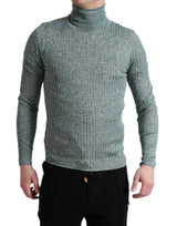 Pull col montant en polyester vert de Dolce &amp; Gabbana