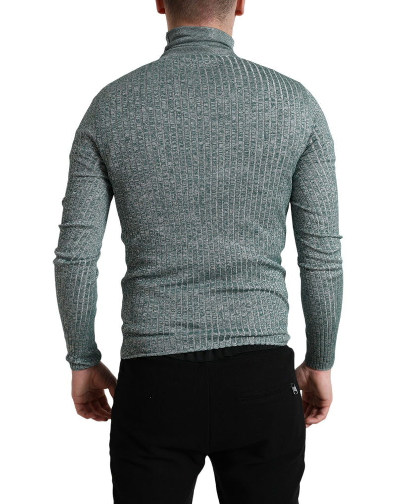 Pull col montant en polyester vert de Dolce &amp; Gabbana