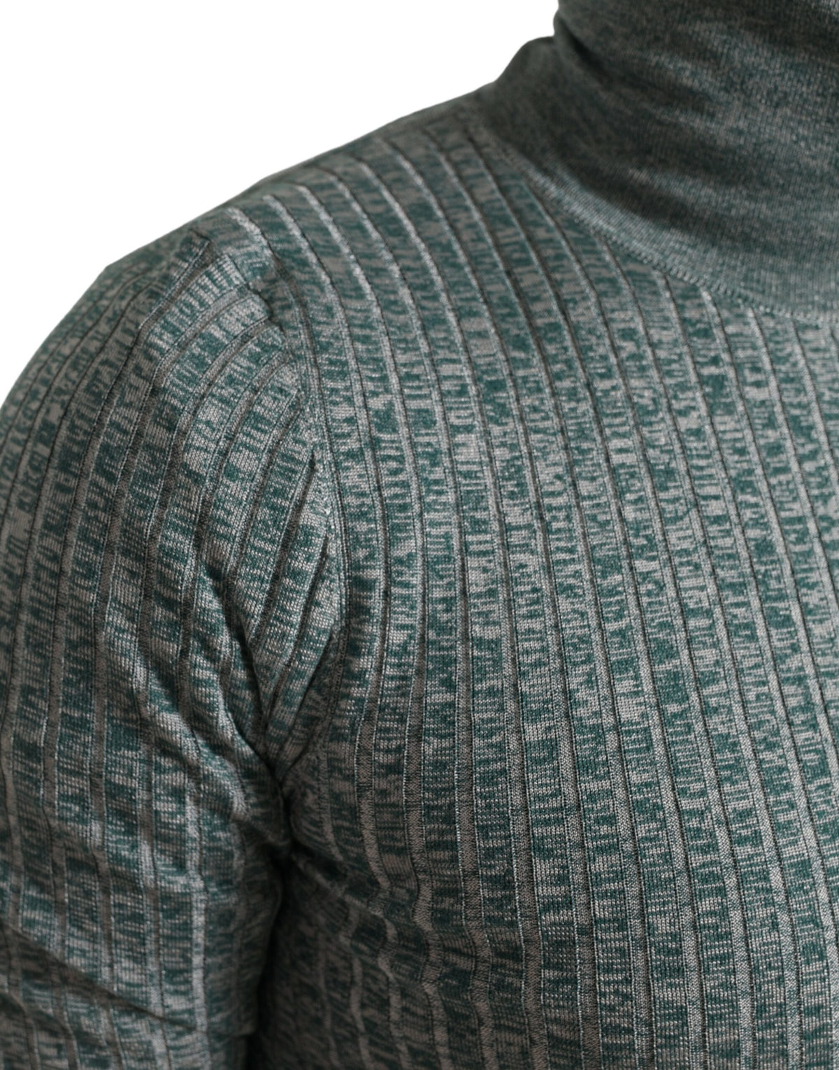 Pull col montant en polyester vert de Dolce &amp; Gabbana