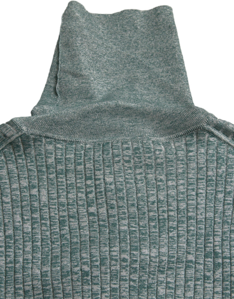 Pull col montant en polyester vert de Dolce &amp; Gabbana