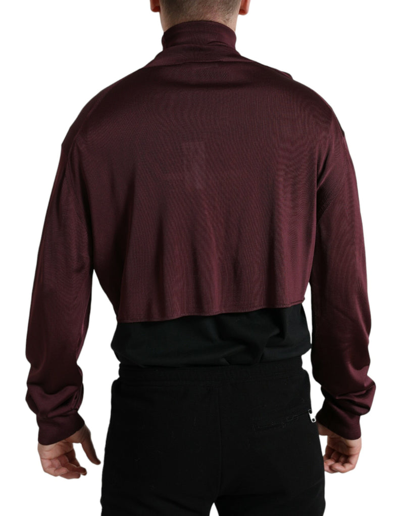 Pull col montant en viscose bordeaux de Dolce &amp; Gabbana
