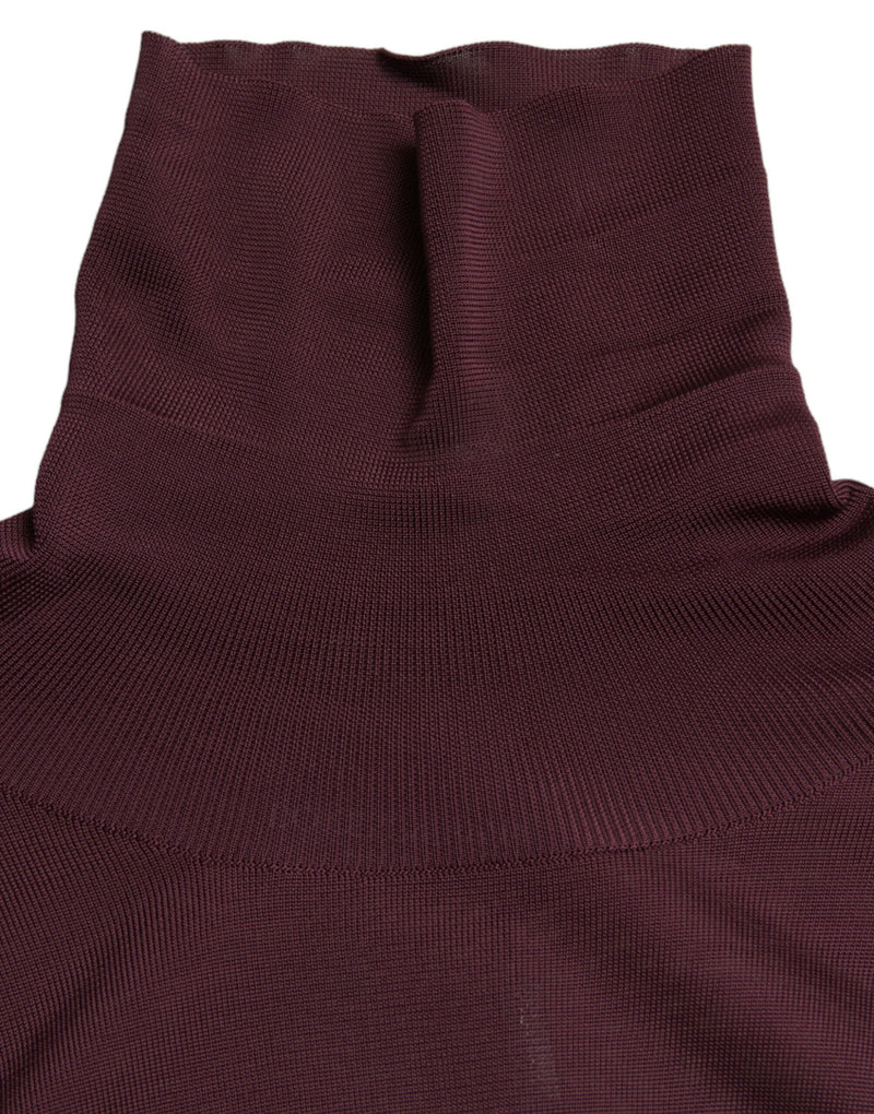 Pull col montant en viscose bordeaux de Dolce &amp; Gabbana