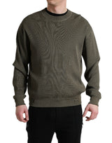 Pull en viscose vert à col rond pour homme de Dolce &amp; Gabbana