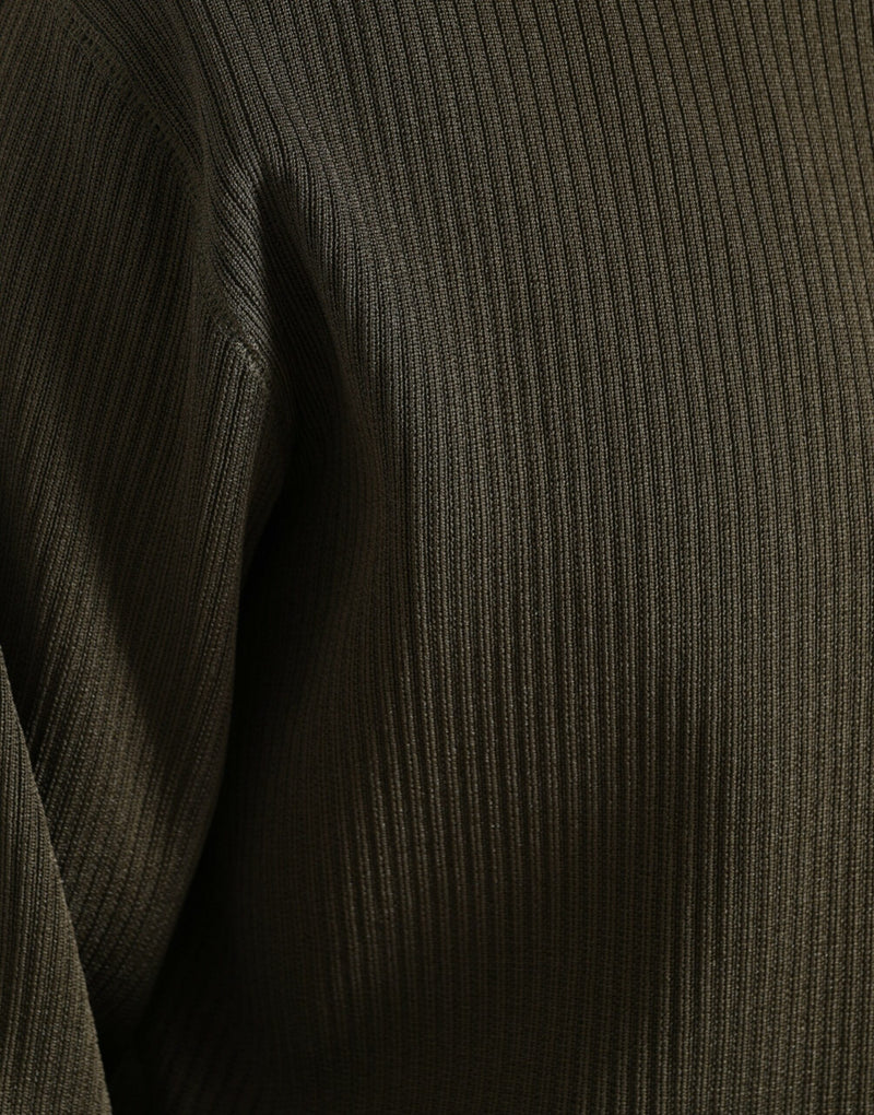 Pull en viscose vert à col rond pour homme de Dolce &amp; Gabbana