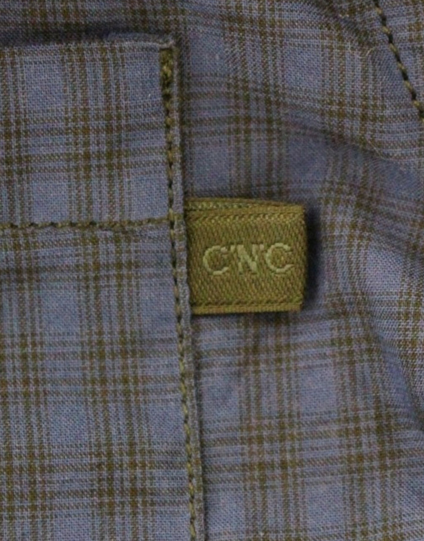 Chemise en coton à carreaux bleus de Costume National