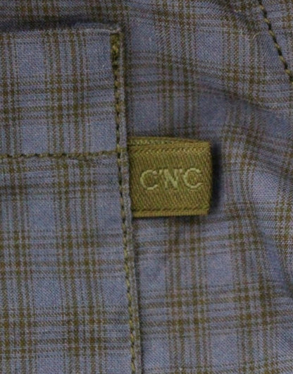 Chemise en coton à carreaux bleus de Costume National
