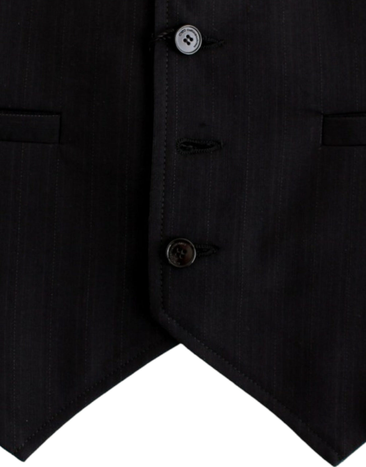 Gilet décontracté en coton rayé noir de Costume National