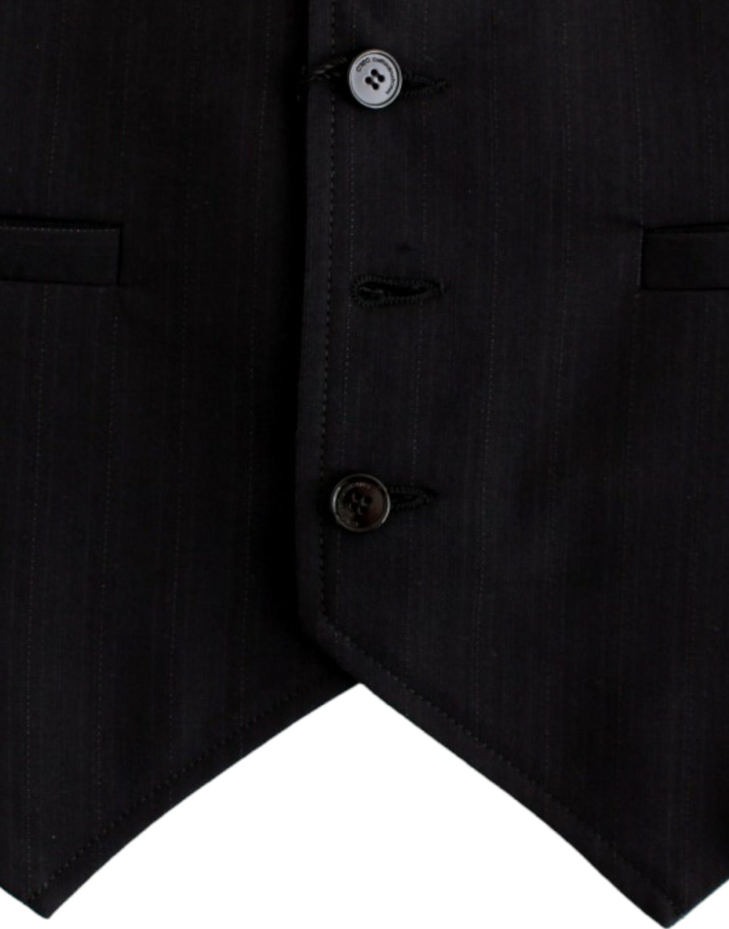 Gilet décontracté en coton rayé noir de Costume National