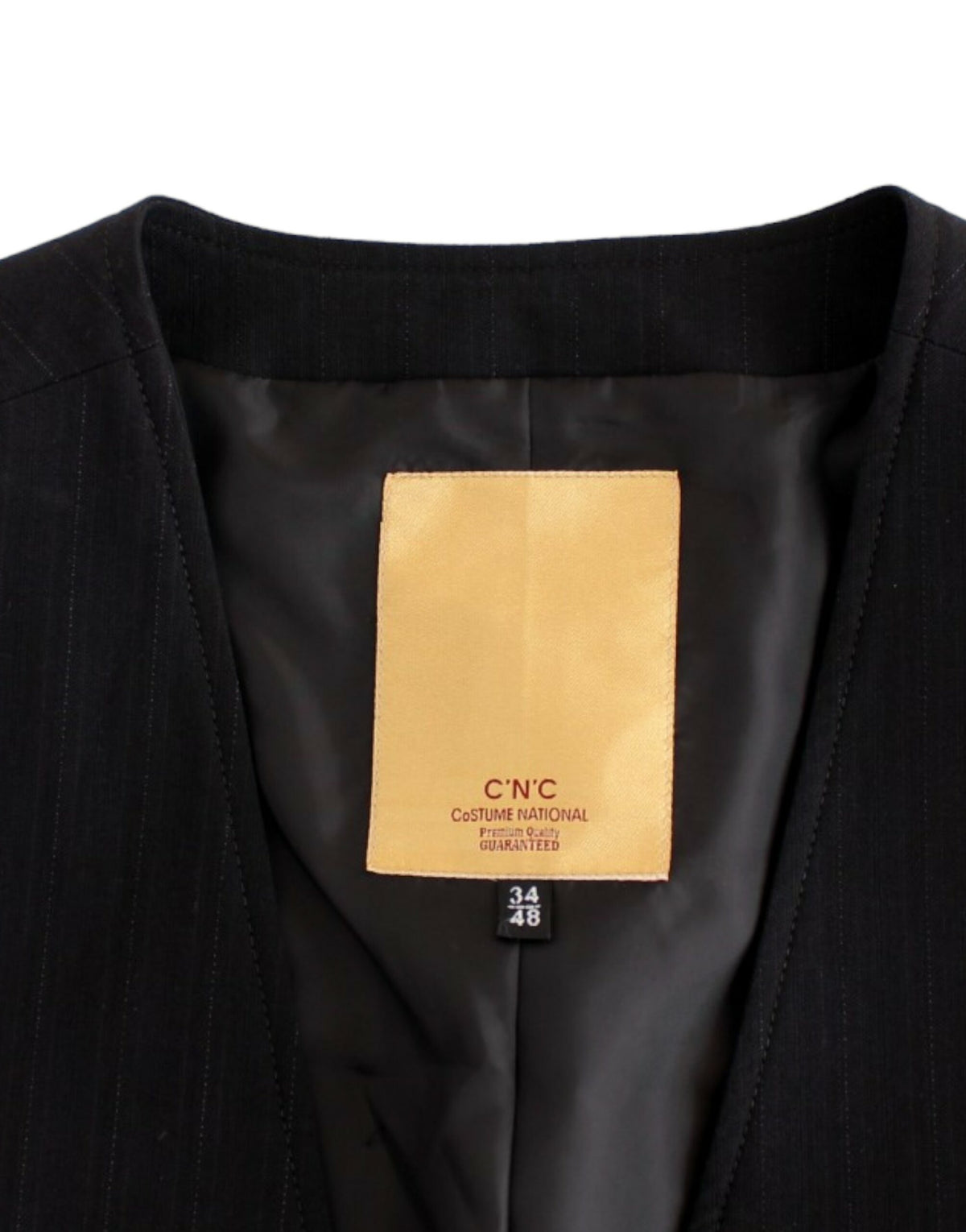 Gilet décontracté en coton rayé noir de Costume National