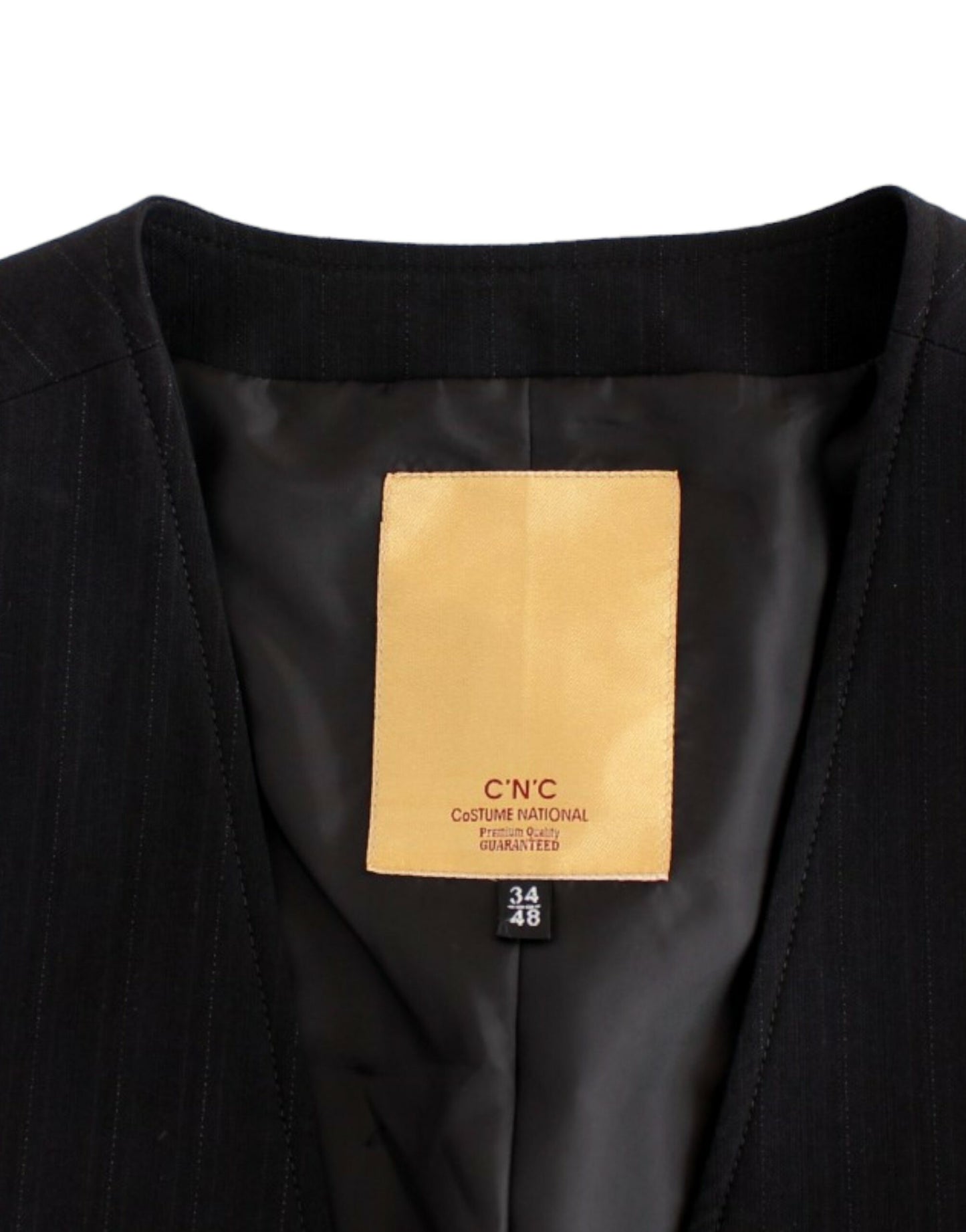 Gilet décontracté en coton rayé noir de Costume National