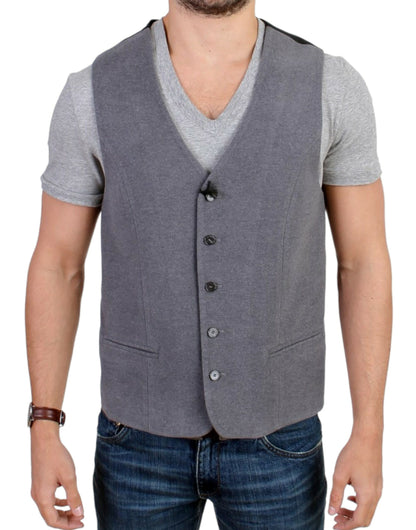 Gilet décontracté en coton mélangé gris de Costume National