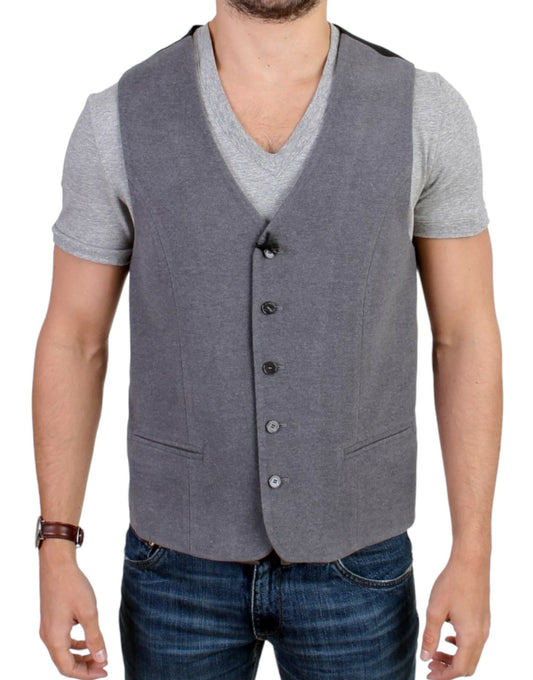 Gilet décontracté en coton mélangé gris de Costume National
