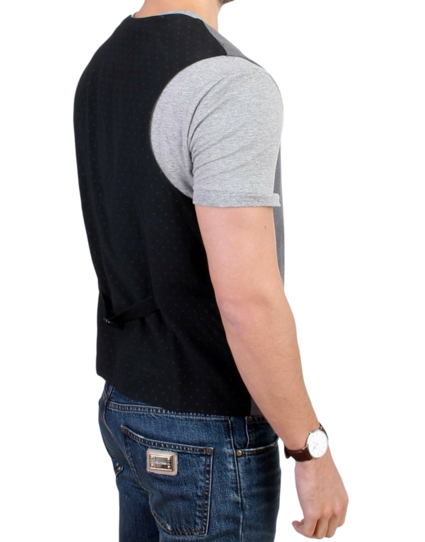 Gilet décontracté en coton mélangé gris de Costume National