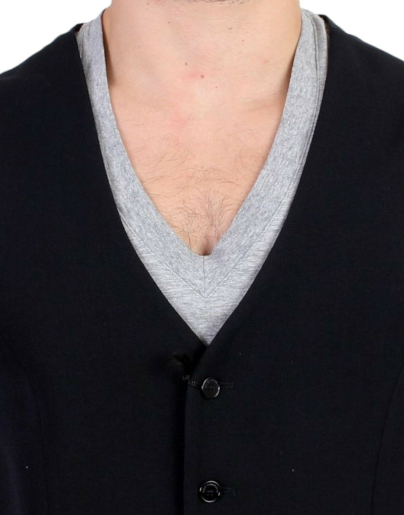 Gilet décontracté en mélange de laine noir de Costume National