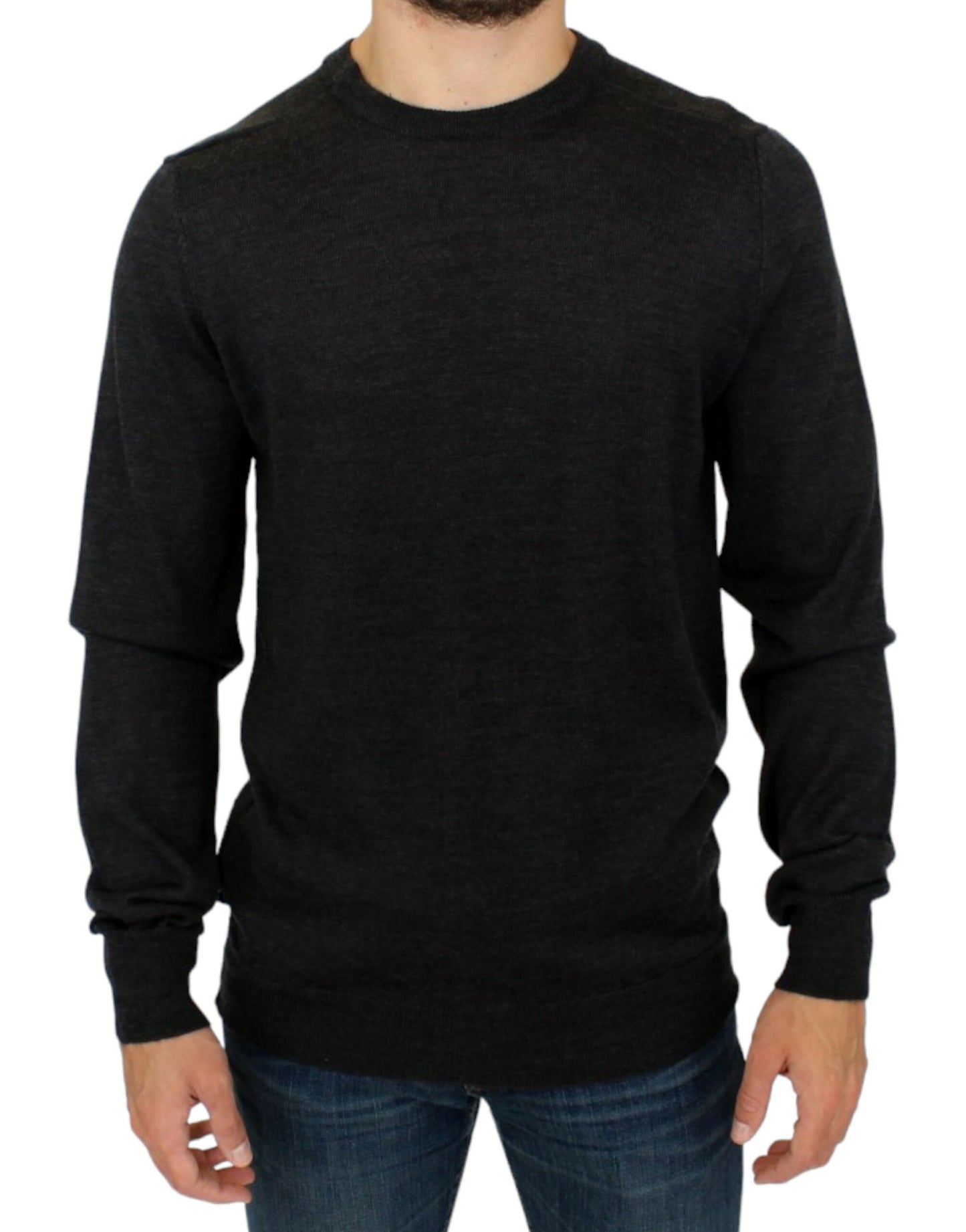 Pull en tricot à col rond gris de Costume National