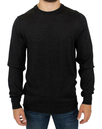 Pull en tricot à col rond gris de Costume National