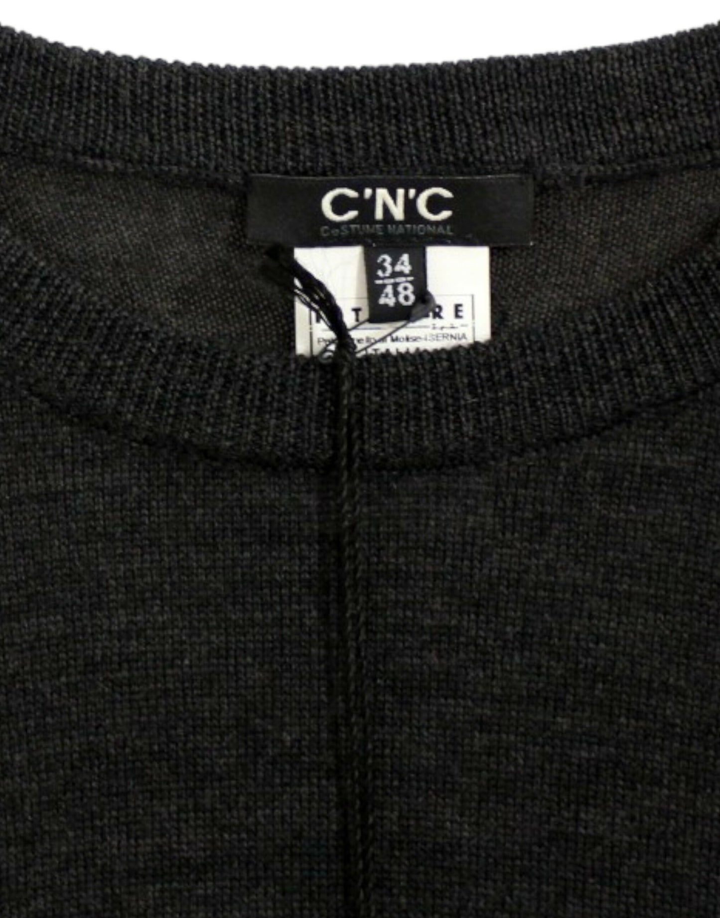 Pull en tricot à col rond gris de Costume National