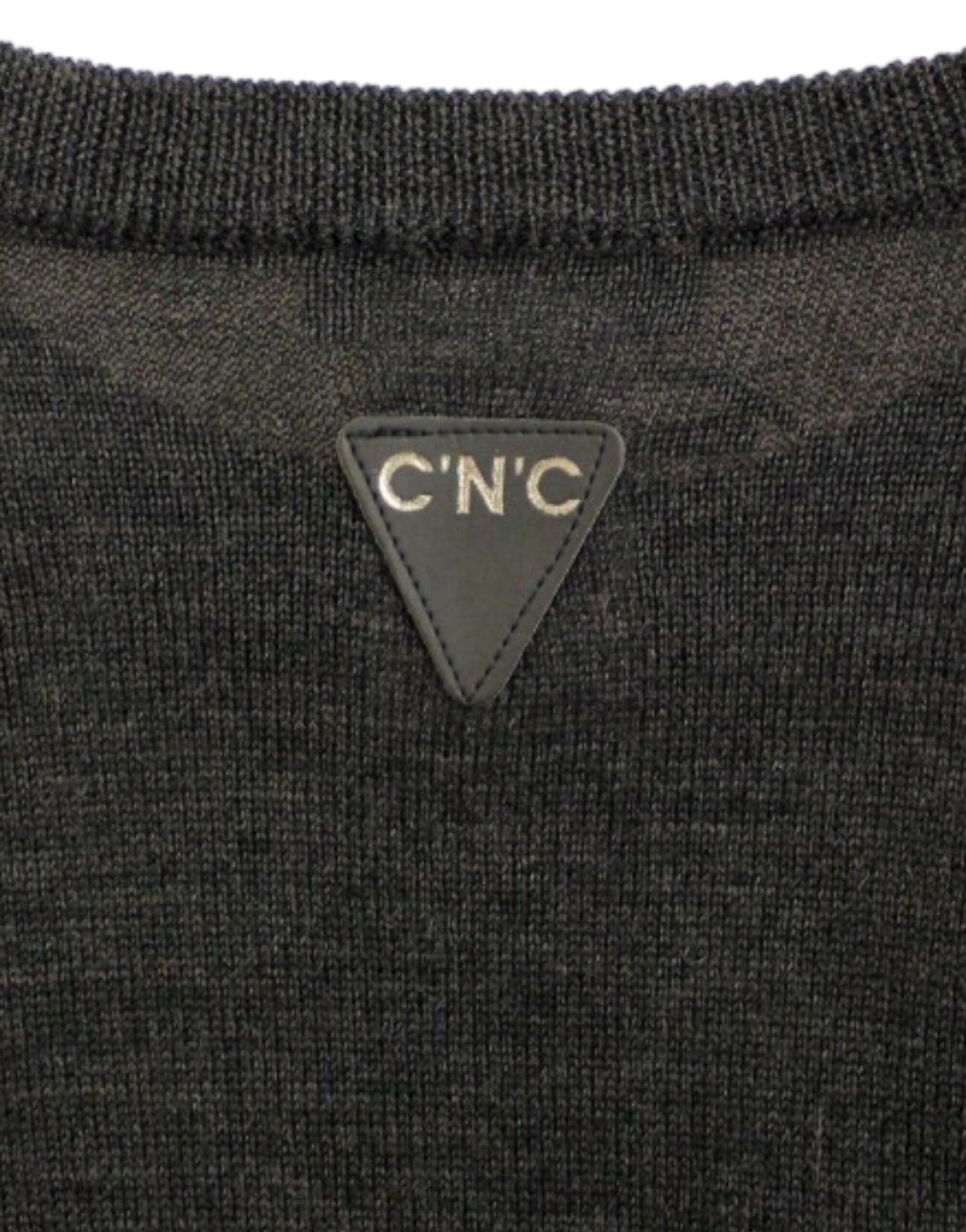 Pull en tricot à col rond gris de Costume National