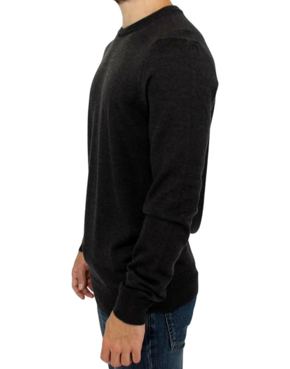 Pull en tricot à col rond gris de Costume National